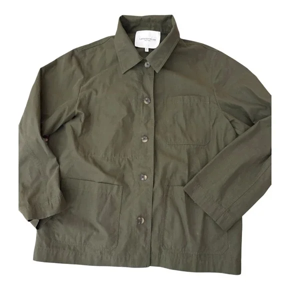 Lafayette 148 Amaris Shirt Jacket‎ SzM utility chore jacket - Picture 5 of 7